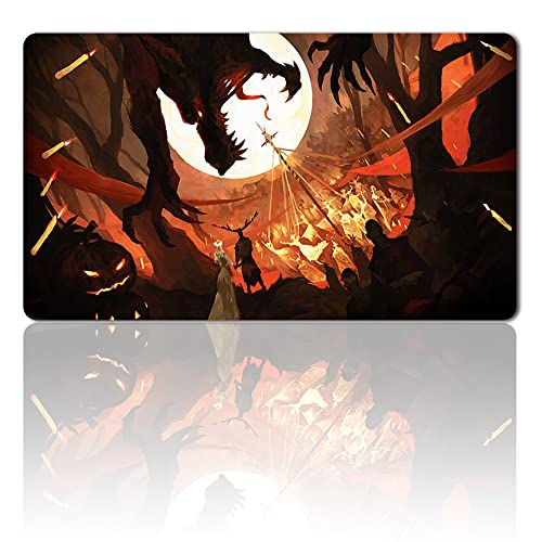 INNISTRAD Midnight Hunt Teaser - Board Game Magic MTG +Free Protective Bag MTG SpielmattenTCG Card Game Mouse Pad Table Mat Größe 60X35CM, Kompatibel Mit Digimon MTG TCG CCG RPG von Four leaves