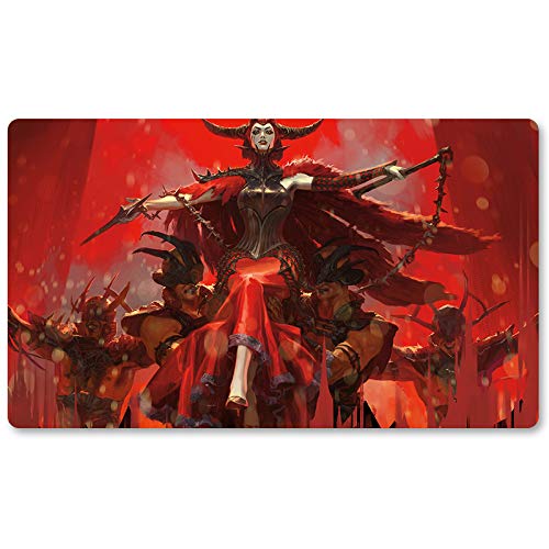 Judith The Scourge Diva,DE - Brettspiel MTG Spielmatten+Kostenlose wasserdichte Tasche,TCG Card Game Table Mat Größe 60X35CM, Mouse Pad kompatibel mit Digimon MTG TCG CCG RPG von Four leaves