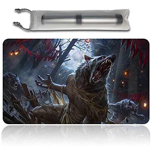 MTG Spielmatten+Kostenlose wasserdichte Tasche,MTG Playmate Table Mat Größe 60X35CM, MTG Mouse Pad kompatibel mit MTG TCG CCG RPG von Four leaves