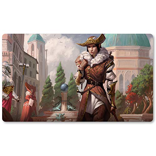 Selvala Explore,DE - Brettspiel MTG Spielmatten+Kostenlose wasserdichte Tasche,TCG Card Game Table Mat Größe 60X35CM, Mouse Pad kompatibel mit Digimon MTG TCG CCG RPG von Four leaves