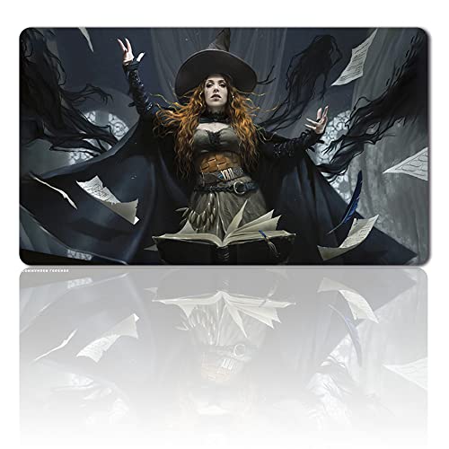 Tasha, The Witch Queen - Board Game Magic MTG +Free Protective Bag MTG SpielmattenTCG Card Game Mouse Pad Table Mat Größe 60X35CM, Kompatibel Mit Digimon MTG TCG CCG RPG von Four leaves