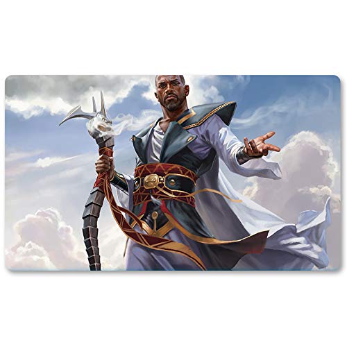 Teferi Hero of Dominaria,DE - Brettspiel MTG Spielmatten+Kostenlose wasserdichte Tasche,TCG Card Game Table Mat Größe 60X35CM, Mouse Pad kompatibel mit Digimon MTG TCG CCG RPG von Four leaves