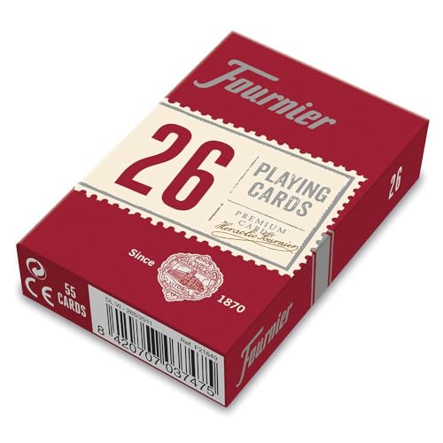 Fournier F21649 - No. 26 Bridge - 2 Standard Index, Kartenspiel, rot/blau von Fournier