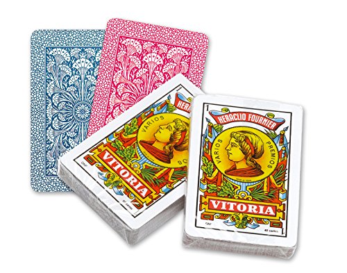 FOURNIER - Nr. 12-40 Spanisches Deck mit 40 Karten, Farbe blau/rot, Einheitsgröße (20985) von Fournier