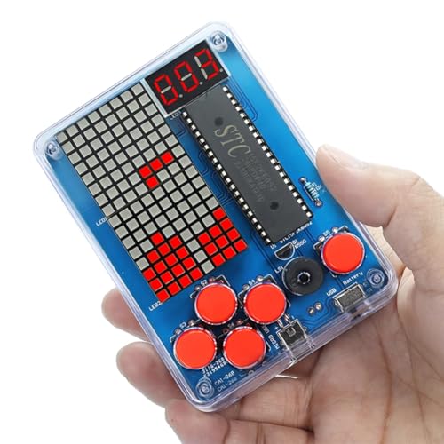 DIY Spielekonsole Löt Elektronik Baukasten, Spielekonsole Löt Bausatz DIY Games Console Handheld Kit für Erwachsene und Studenten Wissenschaft Bildung Spaß Löten Lernen Set von Fouvin