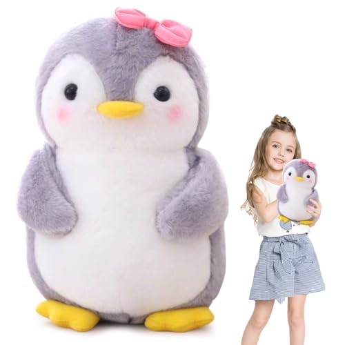 Fouvin Kuscheltier Pinguin Plüschtier für Mädchen, 23 cm Pinguin Stofftier Plüschtier, Squishmallow Pinguin Süße Kuscheltiere Geschenke für Jungen Mädchen Kinder von Fouvin