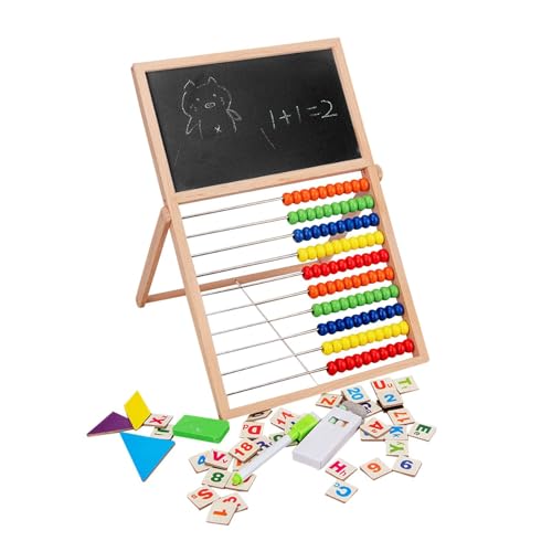 Foway Abakus-Mathe-Spiele, Abakus für Kinder-Mathe | Buntes Abakus-Mathespielzeug Holz-Abakus - Lustige Vorschul-Lernspielzeuge, pädagogische Mathe-Spiele für Kinder, und Mädchen von Foway