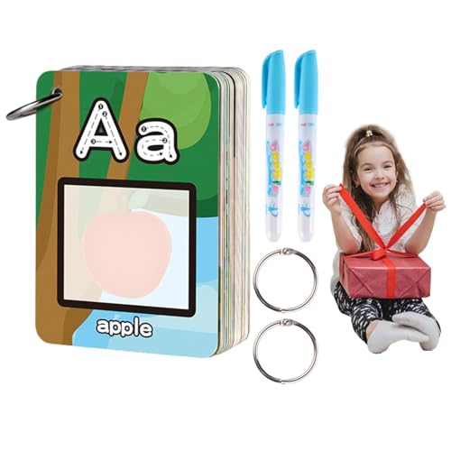 Foway Alphabet-Wasserkarten, Alphabet-Malerei für Kinder, Kreatives Kinderspielzeug, Mit 26 Alphabet-Aquarell-Malbüchern für Kleinkinder, Kinder-Zeichenkarten für und Mädchen, Aktivitäten für Kinder von Foway