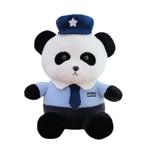 Foway Ausgestopfter Panda,Panda-Stofftier - Panda-Umarmungskissen mit und Krawatte | Weiche, gemütliche Tierpuppe, verspielter Begleiter für Bett, Sofa, Wohnzimmer, Schlafzimmer von Foway