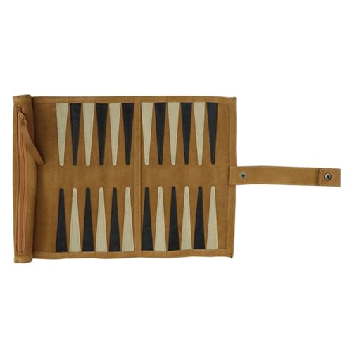 Foway Backgammon-Brettspielset, Backgammon-Brettspiel - Tragbares Reise-Strategie-Backgammon-Spielset - Klassisches Brettspiel, lustiges klassisches Backgammon-Kleinspielset für Kinder, Familienreisen von Foway