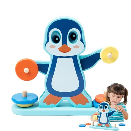 Foway Balance-Zählspielzeug, Balance-Waage für Kinder | Niedliches Pinguin-Balance-Spielzeug aus,Mathe-Balance-Spiel, Stammzähl- und Sortierspiel, Lernspielzeug zum Zählen von und Mädchen ab 3 von Foway