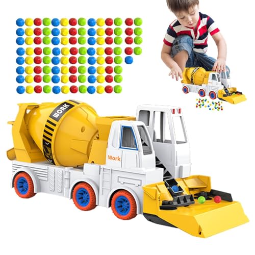 Foway Baufahrzeuge,Baufahrzeuge für Kinder | Spielzeugauto mit Rückzugsfunktion - Sweep Beads Reibungsbetriebenes Spielzeugauto für und Mädchen ab 3 Jahren, Feinmotorikspielzeug von Foway