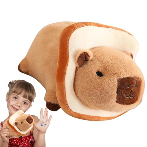 Foway Capybara Stofftier, Capybara Plüsch | 10-Zoll weicher Capybara-Plüsch,Kawaii-Wurfkissen-Stoffpuppen, realistische Tier-Plüsch-Wohndekoration für gemütliches Kuscheln und Dekorieren von Foway