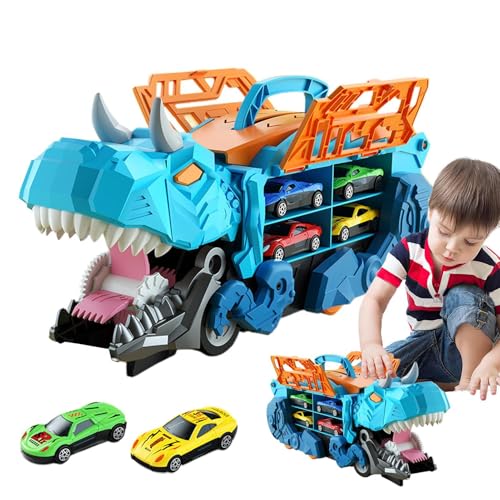 Foway Dinosaurier-LKW-Spielzeug, Transport-Dinosaurier-LKW | Dinosaurierspielzeug für Kinder - Spielzeug für Trägerfahrzeuge, tragbares LKW-Autospielzeug, Transport-Träger-LKW, doppelseitiges von Foway