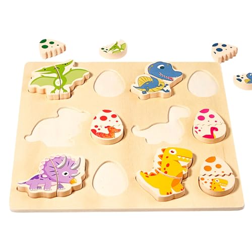 Foway Dinosaurier-Puzzles für Kinder, formpassendes Spielzeug - Passende 3D-Spielzeuge für Kinder,Tragbares Früherziehungsspielzeug, Cartoon-Dinosaurierspielzeug für Kinder ab 3 Jahren von Foway