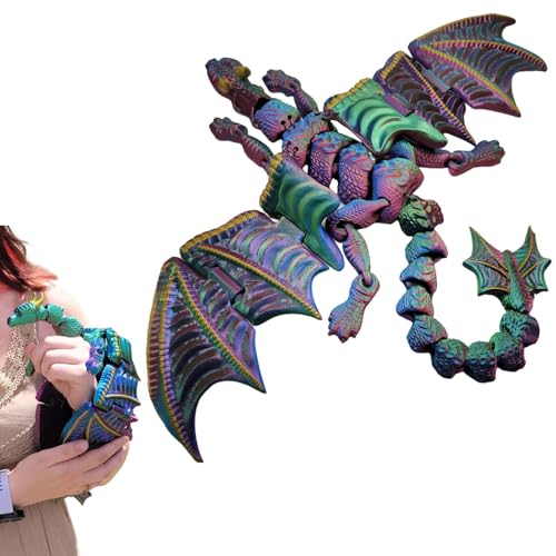 Foway Drachenpuppen für Kinder,Drachenpuppen für Erwachsene,Drachen-Handgelenk-Fingerpuppe | 3D-gedruckte Tierpuppen, realistische niedliche Fingerpuppen, Drachenpuppen, Spielzeug für Schulen von Foway