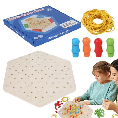 Foway Dreieckskettenspiel, Lernbrettspiel - Lustige Familienbrettspiele Strategie-Brettspiele,Kreative interaktive Brettspiele, Tischbrettspiele für Kinder, und Mädchen von Foway