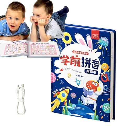 Foway Englischsprachige Bücher für Kinder, Chinesisches Hörbuch | Interaktive Audio-Hörbücher Lernen,Interaktives Englisch sprechendes elektronisches Spielzeug, Mathematik-Früherziehung von Foway