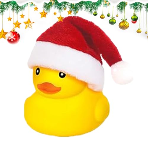 Foway Enten für Kinder,Weihnachtsquietsche-Ente,Schwimmende Ente für Kinder | Schwimmende Quietsche-Enten in der Badewanne, tragbares Badeparty-Spielzeug für Weihnachten, Abschlussfeiern, Poolpartys von Foway