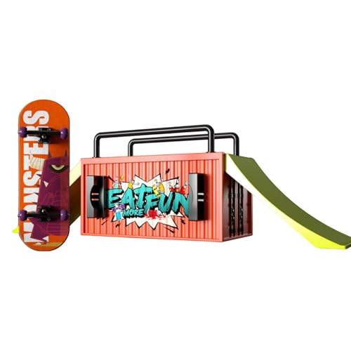 Foway Fingerboard-Rampen-Set, Finger-Skateboards für Kinder - Fingerspielzeug Kreative Finger-Skateboard-Kits - Einzigartige Trainings-Fingerbretter, Hand-Skateboard für Kinder und Erwachsene von Foway