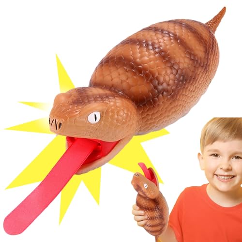 Foway Gefälschtes Schlangenspielzeug - Pinch-Gummischlangen mit einziehbarer Zunge | Squeeze Snake Prank Prop, Kinderspielzeug, lustiges Tier, knifflig, Aprilscherz, Halloween, Weihnachten, von Foway