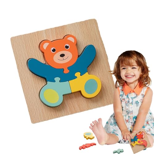 Foway -Holzpuzzles, Kleinkindpuzzles im Alter von 1–3 Jahren | 3D-Puzzles aus Holz - -Spielzeug für Mädchen und im Alter von 1 bis 3 Jahren, Puzzle-Lernen, pädagogische Weihnachts- und von Foway