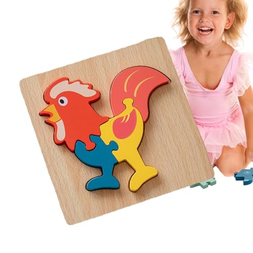 Foway -Holzpuzzles, Kleinkindpuzzles im Alter von 1–3 Jahren | 3D-Tier-Holzpuzzles,-Spielzeug für 1- bis 3-Jährige, Lernpuzzles für die Feinmotorik von Kindern von Foway