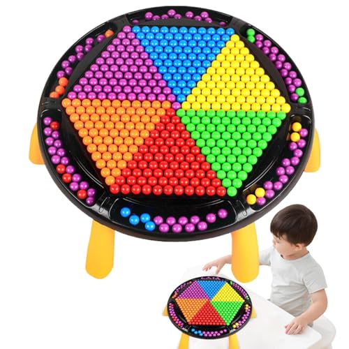 Foway Intellektuelles Schachbrett, Regenbogenperlenspiel | Interaktives Regenbogenperlen-Schach-Brettspiel-Spielzeugset - Familienspiel, Partyspiel für Kinder und Erwachsene, intellektuelle von Foway