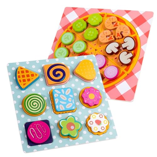 Foway Keks-Spielspielzeug, Spiel-Essen-Set, Cookie Play Food Set, Pretend Dramatic Food Pizza Toys, kognitives Cookie-Play-Food-Set für Mädchen und Kinder zu Hause von Foway