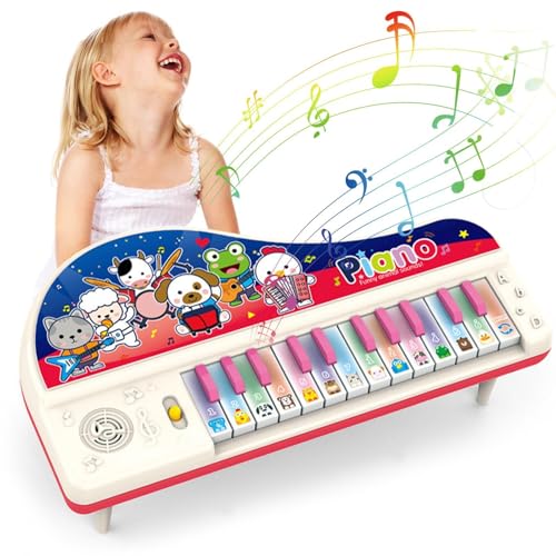 Foway Kinder-Keyboard-Klavier - Süßes Tier-Klavierspielzeug,Elektronisches Musikinstrument, musikalisches Lernspielzeug für Kinder ab 3 Jahren von Foway