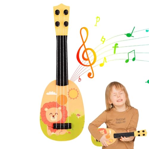 Foway Kindergitarrenspielzeug,Spielzeuggitarre - Gitarren-Musikspielzeug für Kleinkinder - Musikinstrumente-Spielzeug, Cartoon-Kinder-Ukulele-Gitarrenspielzeug für Vorschulkinder von Foway