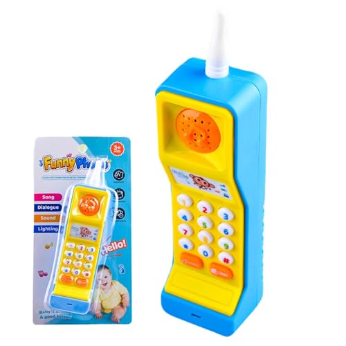 Foway Kinderhandy, Kinderspielzeugtelefon,Vintage interaktives gefälschtes Telefon-Musikspielzeug - Pädagogisches Anruf- und Chat-Lernspieltelefon, interaktives Eltern-Kind-Spielzeug mit leichten von Foway