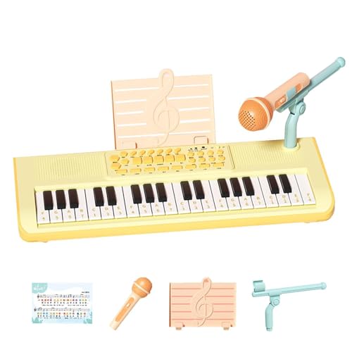 Foway Kindertastatur Klavier | 37 Tasten Elektronisches Musikinstrument Piano,Musikalisches Lernspielzeug für Anfänger, Kinder, und Mädchen von Foway