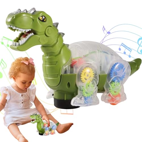 Foway Krabbelspielzeug für Babys, Dinosaurierspielzeug für 1 Jahr,Krabbelspielzeug für Dinosaurierbabys mit bunten Lichtern, Musikspielzeug für Babys | Gears Design Babies Aktivitätsspielzeug für von Foway