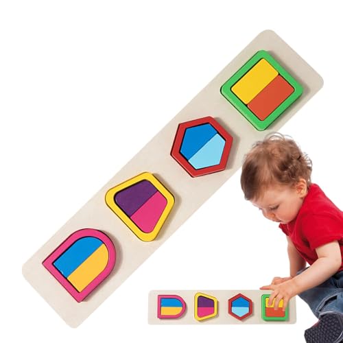 Foway Lernaktivitäten für Vorschulkinder,Farbsortierspielzeug - Sortier- und Stapelspielzeug, sicheres Holzbrettspiel | Multifunktionales Puzzlespielzeug mit leuchtenden Farben von Foway