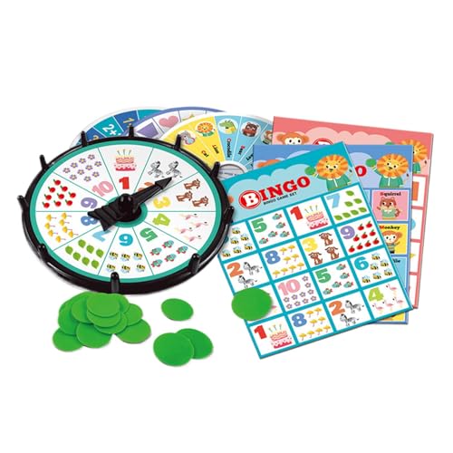 Foway Lustiger Familien-Bingo-Abend, Bingo-Spielset für Erwachsene und Kinder,Familien-Bingo-Spiel für Erwachsene und Kinder | Zähl- und Zuordnungsspiele, lustige Familien-Bingospiele, von Foway