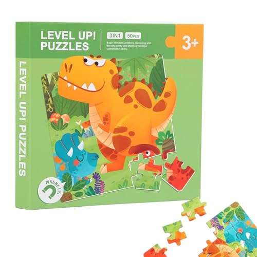 Foway Magnetische Puzzles, Magnetisches Puzzlebuch - Spielzeug für Tieraktivitäten,Kreatives, Robustes, schönes, Dickes pädagogisches Magnetpuzzle für Kinder im Vorschulalter von Foway