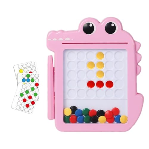 Foway Magnetisches Zeichenbrett, Magnettafel für Kinder,Magnetische Zeichenbrettperle mit Cartoon-Krokodil - Magnetisches Stift-Zeichenbrett-Puzzle für Kinder, Lernspielzeug für Kinder im von Foway