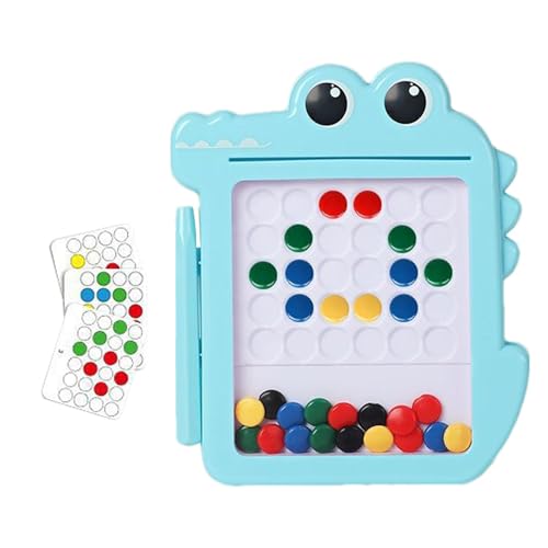 Foway Magnetisches Zeichenbrett für Kinder, magnetisches Doodle-Board | Niedliches Krokodil-Magnetpunktbrett für Kinder - Magnetisches Stift-Zeichenbrett-Puzzle für Kinder, Lernspielzeug für Kinder im von Foway