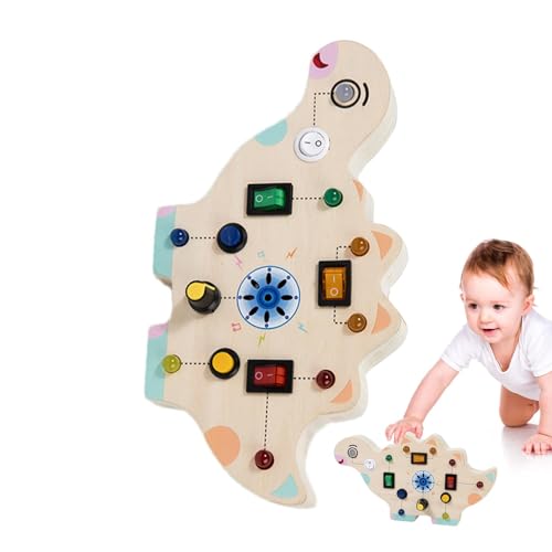 Foway -Schalterbrett, Sensorbrett | LED-Licht-Sensortafel für Kinder - Lernspielzeug aus Holz, frühe Feinmotorik, sensorisches Reisespielzeug für Kinder ab 3 Jahren von Foway