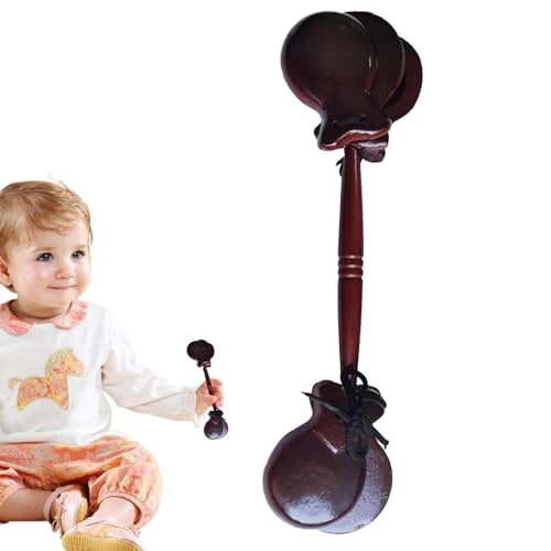 Foway Musikinstrumente Spielzeug, Handrassel-Percussion-Musikinstrument - Doppelkopfinstrumente für Kinder | Kinderpädagogische Vorschul-Lerninstrumente für Zuhause und Kindergarten von Foway