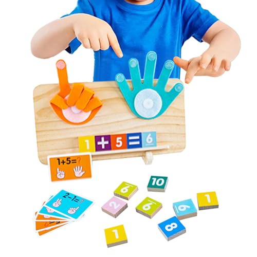 Foway Pädagogisches Lern-Zahlenspielzeug für Kleinkinder, Fingerzähl-Mathespielzeug,Fingerzählen, pädagogisches Manipulatives Mathe-Spielzeug | Homeschool-Mathe-Lernzubehör für Vorschulkinder im von Foway