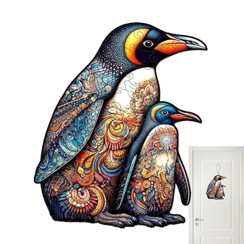 Foway Pinguin-Puzzlespiel | Holzpuzzle In Pinguin-Tierform | Lustiges Pinguin Denkspiel | Realistisches Vogel Puzzlespiel | Gehirnentwicklungsfähiges Pinguin Puzzle - Pädagogisches Indoor Spielzeug von Foway