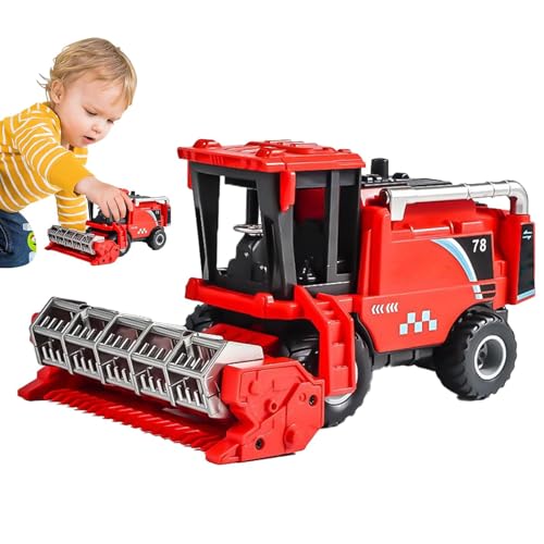 Foway Push-and-Go-Trucks, Spielzeugauto mit Reibungsantrieb,Technisches Bauauto | Reibungsbetriebenes Autospielzeug, Simulations-Harvester-Modellspielzeug für Kinder und Erwachsene von Foway