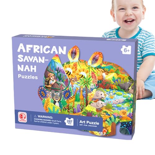 Foway Puzzle für Kinder,Kleine Puzzles für Kinder,Buntes Kinderpuzzle aus Papier in Tierform | Dekoratives multifunktionales Frühentwicklungszubehör, Familienpuzzlespiel für Kinder von Foway