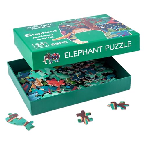 Foway Puzzles für Kinder,Kinderpuzzles,Kleinkind-Puzzles Cartoon-Elefant-Unterwasserwelt - Buntes Frühlern-Puzzlespiel, Vorschul-Lernspielzeug für Kleinkinder, Kinder, und Mädchen von Foway