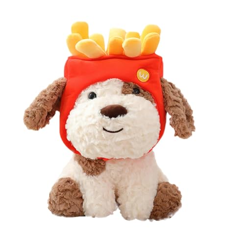 Foway Realistische Hunde-Kuscheltiere,Plüsch-Hunde-Kuscheltier | Pommes Frites Plüsch Hund Home Decor - Entzückender Welpe Stofftier Kinder Lustiges Plüschtier für Kissenfunktion von Foway