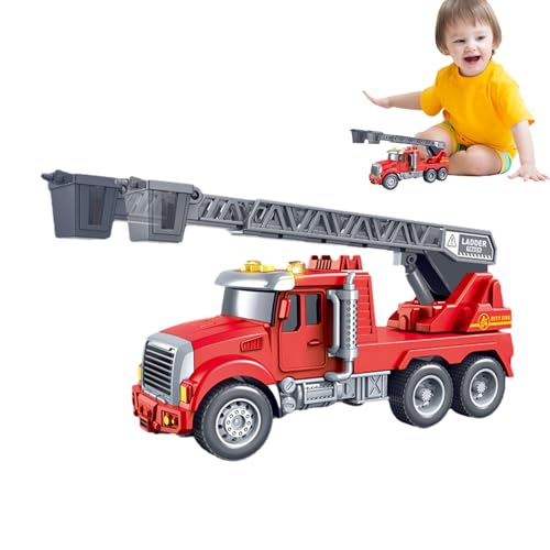 Foway Reibungslastwagen | Simulierte Baufahrzeuge mit Licht und Sound - BAU-LKW-Spielzeug für Kinder, Jungen und Mädchen ab 4 Jahren, BAU-LKWs von Foway