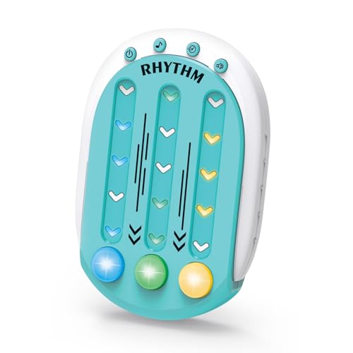 Foway Rhythmus-Game-Controller, Rhythmus-Spiele für Kinder | Button-Tischspiel,Interaktives Push-Konsolenspiel, tragbare Puzzlespielmaschine mit Musik und Licht für , Mädchen und Teenager von Foway