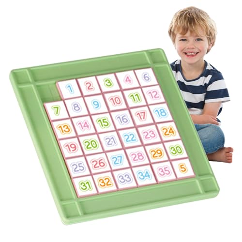 Foway Schiebe-Zahlenrätsel, Schiebe-Zahlenrätsel für Kinder - Puzzle-Brett-Zahlenpuzzle | Lustiges Schiebe-Zahlenspiel, pädagogisches Schiebeblock-Spiel, Zahlenschiebe-Puzzle, Denksportaufgabe für von Foway